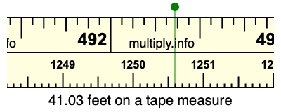 41.03 feet on a tape measure
