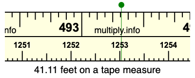 41.11 feet on a tape measure