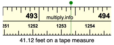 41.12 feet on a tape measure