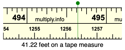 41.22 feet on a tape measure