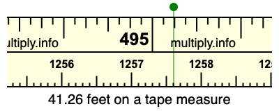 41.26 feet on a tape measure