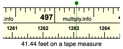 41.44 feet on a tape measure