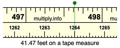 41.47 feet on a tape measure