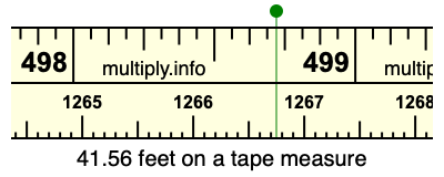 41.56 feet on a tape measure