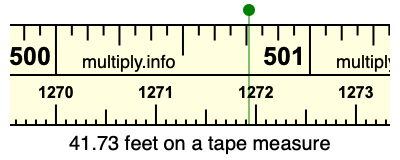 41.73 feet on a tape measure