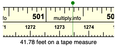 41.78 feet on a tape measure