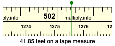 41.85 feet on a tape measure