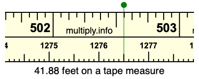 41.88 feet on a tape measure