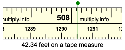 42.34 feet on a tape measure