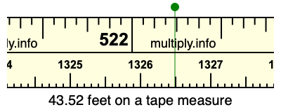 43.52 feet on a tape measure