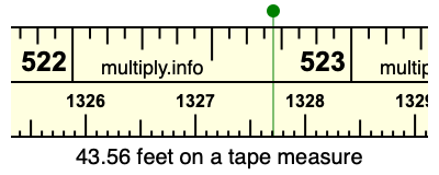 43.56 feet on a tape measure