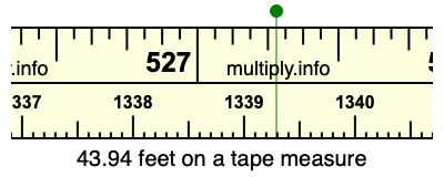43.94 feet on a tape measure