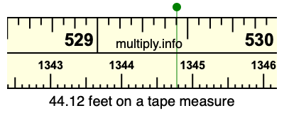 44.12 feet on a tape measure