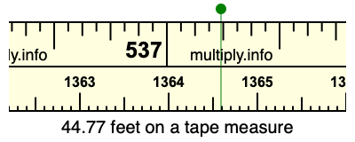 44.77 feet on a tape measure