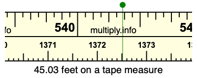 45.03 feet on a tape measure