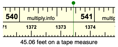 45.06 feet on a tape measure