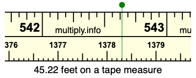 45.22 feet on a tape measure