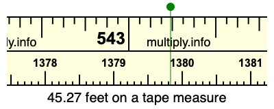 45.27 feet on a tape measure