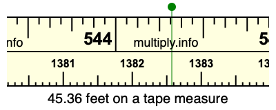 45.36 feet on a tape measure
