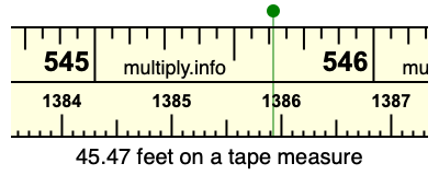 45.47 feet on a tape measure