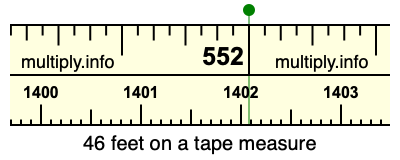 46 cm clearance in feet