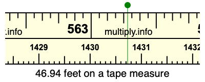 46.94 feet on a tape measure