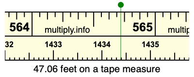 47.06 feet on a tape measure