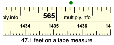 47.1 feet on a tape measure