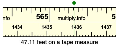 47.11 feet on a tape measure