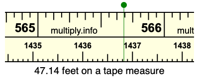 47.14 feet on a tape measure