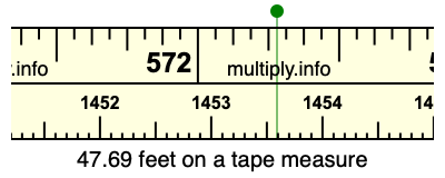 47.69 feet on a tape measure