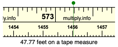 47.77 feet on a tape measure