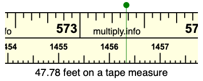 47.78 feet on a tape measure