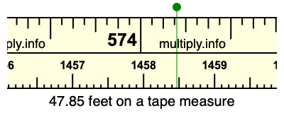 47.85 feet on a tape measure