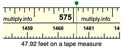 47.92 feet on a tape measure