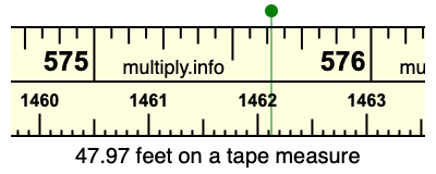 47.97 feet on a tape measure