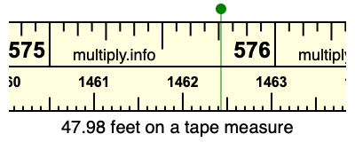 47.98 feet on a tape measure