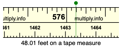 48.01 feet on a tape measure