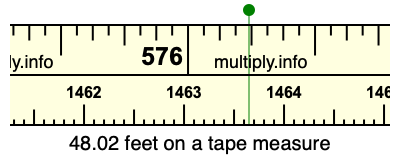 48.02 feet on a tape measure