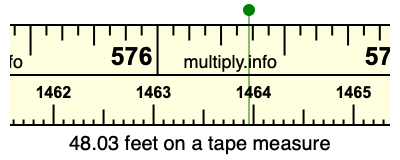 48.03 feet on a tape measure