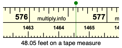 48.05 feet on a tape measure