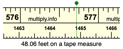 48.06 feet on a tape measure