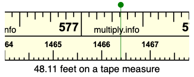48.11 feet on a tape measure