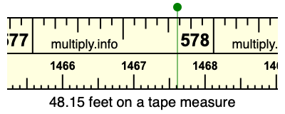 48.15 feet on a tape measure