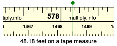 48.18 feet on a tape measure