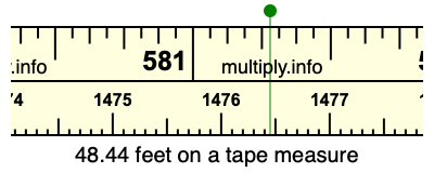 48.44 feet on a tape measure
