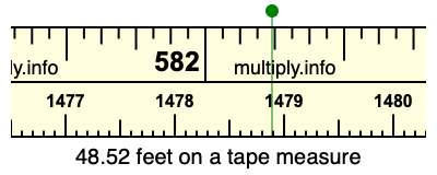 48.52 feet on a tape measure