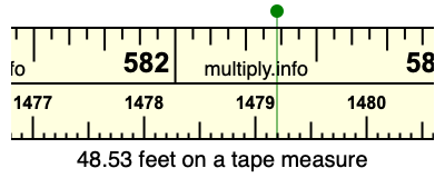 48.53 feet on a tape measure