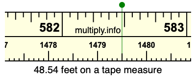 48.54 feet on a tape measure