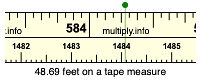 48.69 feet on a tape measure